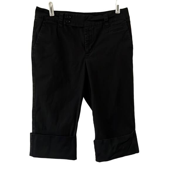 Gloria Vanderbilt Woman Size 10 Black Capri Pants Cropped Casual Y2K Vibe - Picture 1 of 9